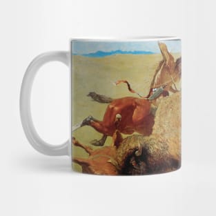 Buffalo Hunt by Frederic Remington Mug